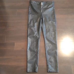 H&M Black Faux Leather Leggings